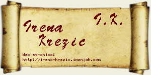 Irena Krezić vizit kartica